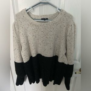 1. State Puff sleeve Ribbed Sweater (3X)